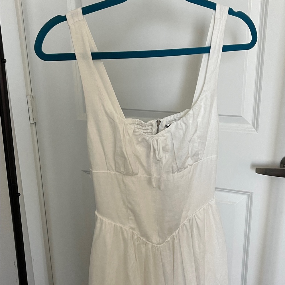 Reformation Balia White Linen Dress Size 2 - Picture 4 of 8